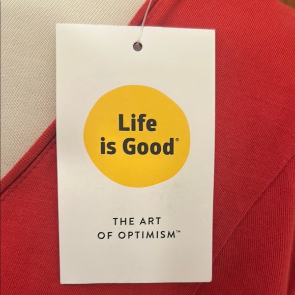 LIFE IS GOOD😊NWT Red Fitted ❤️Short Sleeve DOG Tee🐶 - Picture 2 of 9